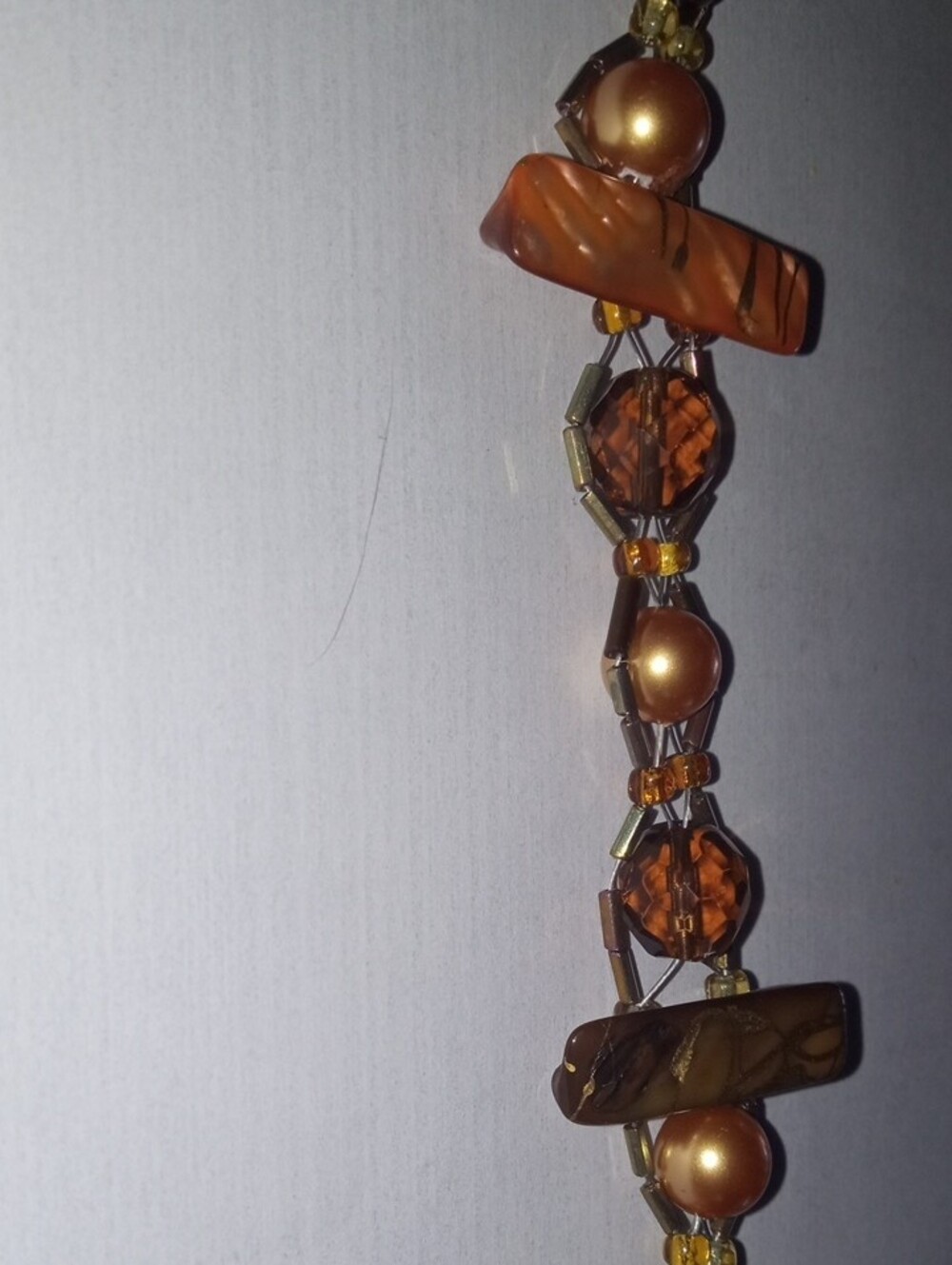 Handmade Amber Beaded Women's Bracelet - Picture 7 of 7